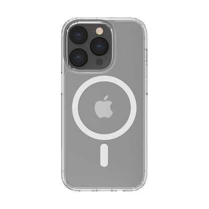 Belkin SHEERFORCE MagSafe - Funda Compatible con iPhone 14 Pro con Revestimiento tratado, imanes Integrados y Parachoques de Borde Elevado para protección de visualización y cámara, Transparente