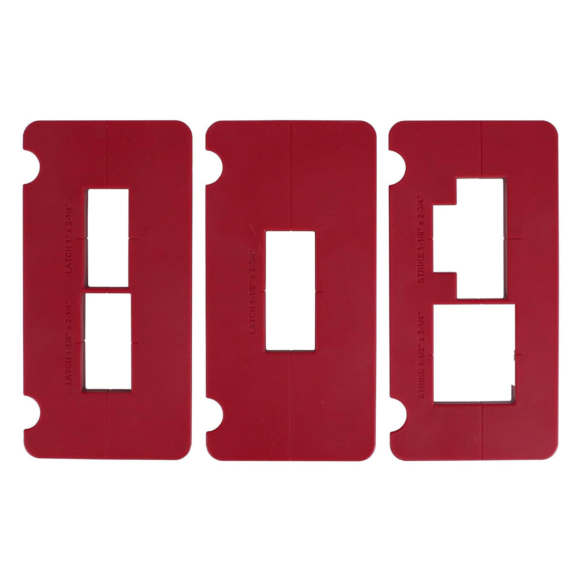 Milescraft 1229 - Plantilla de bisagra de doble sujeción para bisagra de puerta Kit completo de instalación de bisagras para mortajas de 2.5 a 4.5 pulgadas. Placas de cierre y cierre incluidas para