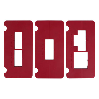 Milescraft 1229 - Plantilla de bisagra de doble sujeción para bisagra de puerta Kit completo de instalación de bisagras para mortajas de 2.5 a 4.5 pulgadas. Placas de cierre y cierre incluidas para