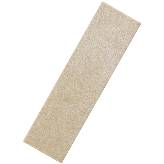 Deslizadores de fieltro reutilizables SuperSliders para muebles en superficies duras (4 piezas) – 6.35 x 22.86 cm, rectangulares, Rectangle, 4 Pieces, Beige