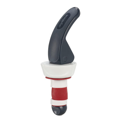 Zyliss - Tapones de botella de cierre fácil – Tapones de vino y champaña a prueba de fugas con mango largo de fácil bloqueo, agarre cómodo, sello hermético, diseño moderno en gris y rojo, duradero y