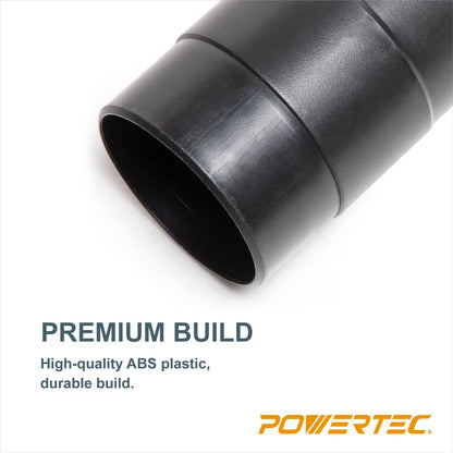 POWERTEC Conector De Manguera Antipolvo 4 Pulgadas | Con Adaptador De Empalme Rapido, Plastico ABS Premium
