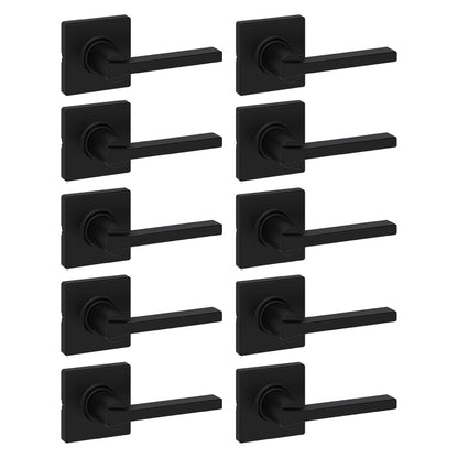 Kwikset Casey Manija de Puerta Interior, Negro Mate - Pasaje - Mate negro - 10 unidades