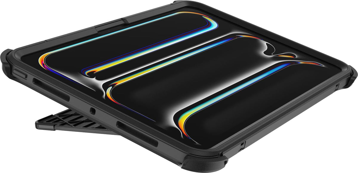 OtterBox Defender Series - Funda para iPad Pro de 11 Pulgadas (M4) (2024) - (Negro) (Transparente/Negro), Resistente, Duradera, protección de Revestimiento múltiple (la Unidad se envía en Bolsa de