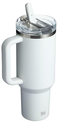 Stanley Quencher ProTour - Vaso con popote abatible con tapa a prueba de fugas, 40 onzas, popote y mango integrados, compatible con portavasos para viajes, taza de acero inoxidable aislada, sin BPA,
