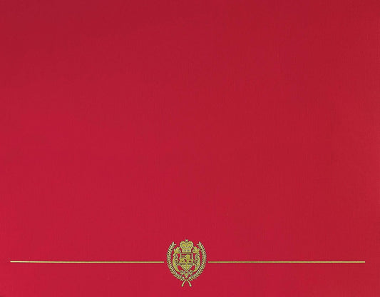 ¡Grandes papeles! Funda para certificado de escudo clásico., Cubierta, Rojo