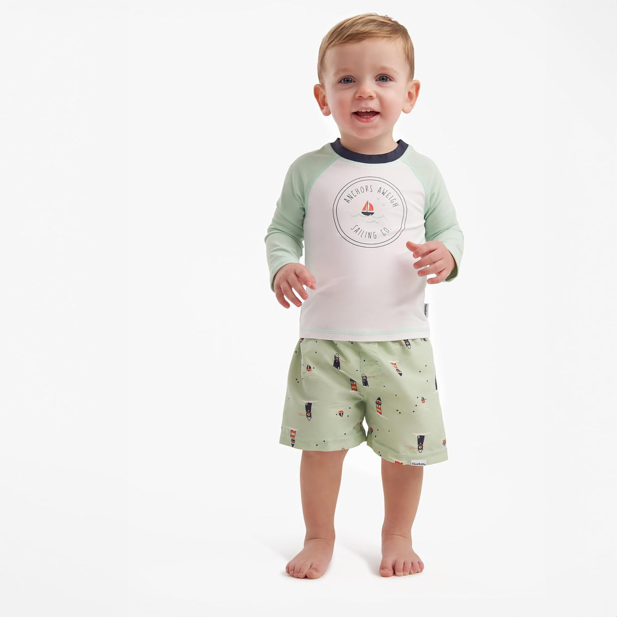 Gerber Conjunto de Traje de baño de Manga Larga para bebé Set de Traje para Agua para bebés niños