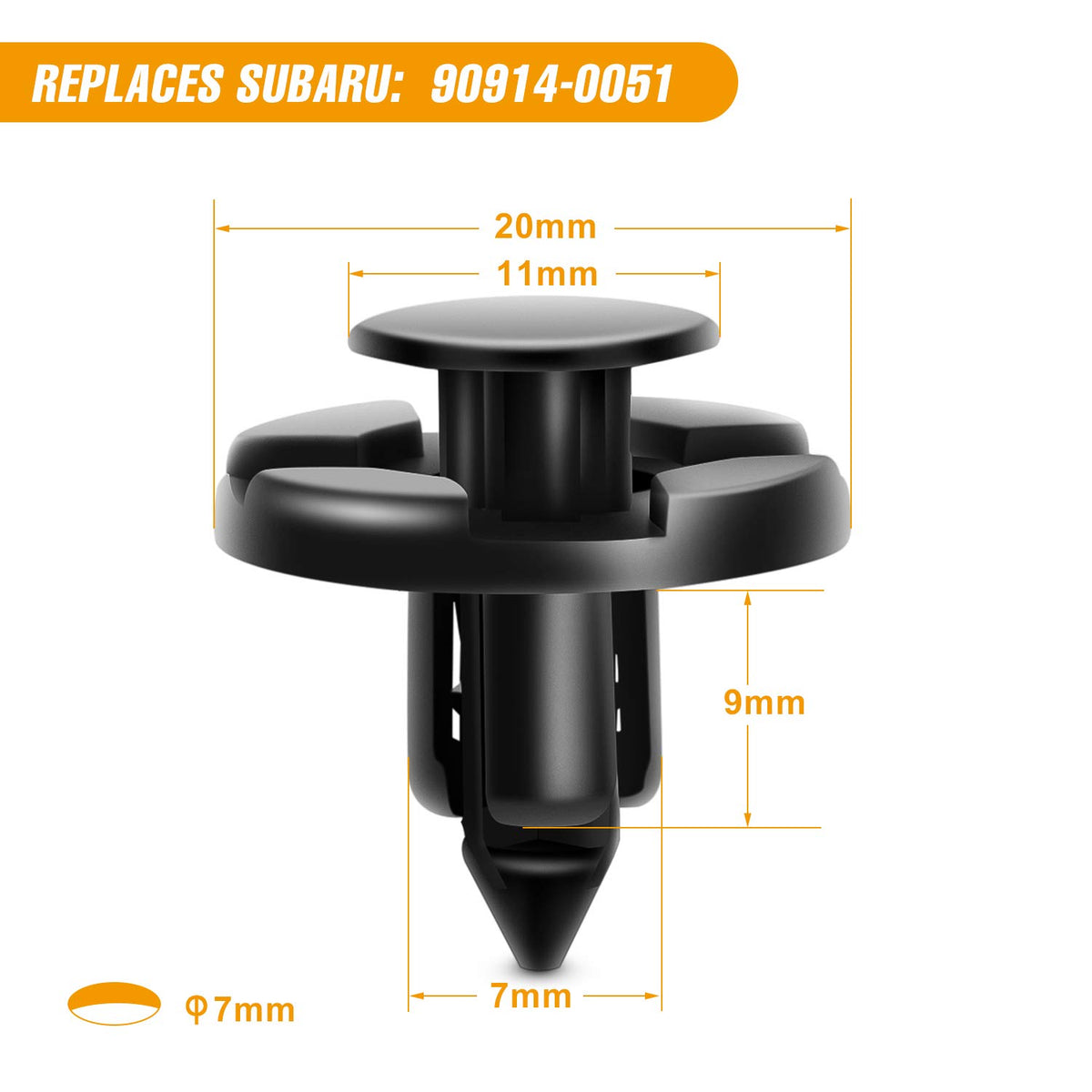 Gooacc Retenedores Tipo Empuje para Motor, Clips OEM para Toyota y Lexus, 100 Piezas con Removedor, GRC-80