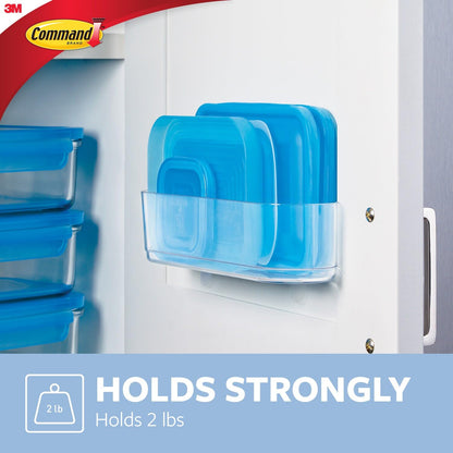 Command - Cesta mediana con capacidad para hasta 2 libras, 7.5 x 2.1 x 2.1 pulgadas, 1 cesta con 4 tiras de comando, organización sin daños para montaje en pared en gabinete, cocina, despensa, clóset