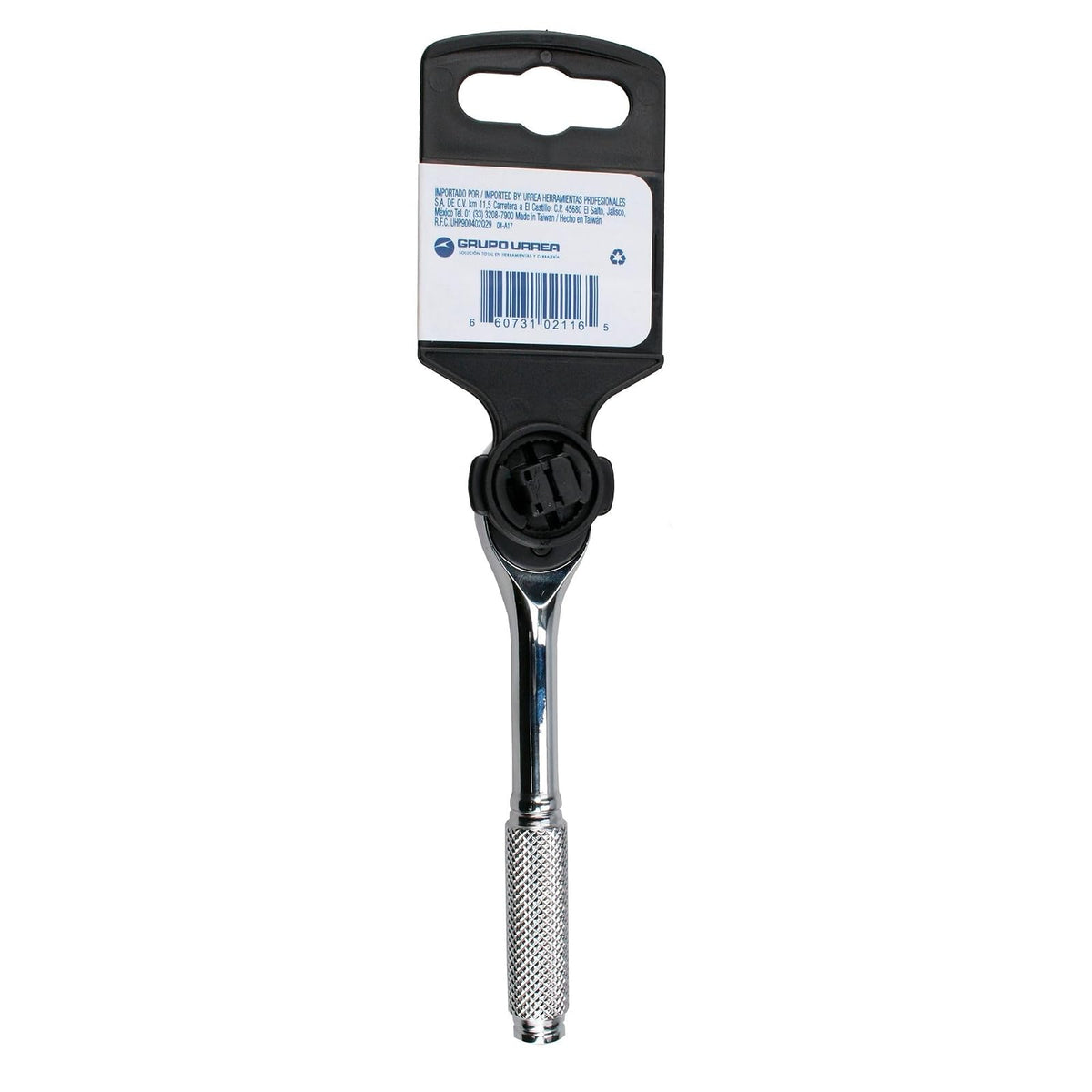 Surtek F4450 Matraca para dado cuadro de 1/4", cabeza tipo pera punta hexagonal