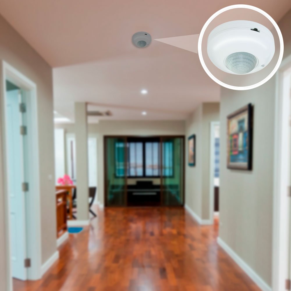 Lloyd's LE-220BL Sensor de Movimiento para Techo, Color Blanco