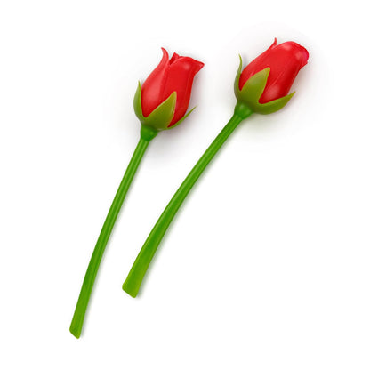 Fred Roses are Read Flower - Juego de 2 marcadores de página de rosa, silicona suave y flexible, ideal para novelas románticas, amantes de los libros y día de San Valentín