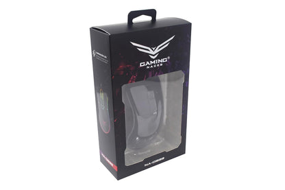 Gaming Naceb Mouse Gamer Retroiluminado NA-0933 RGB con Cable USB - Mouse Ergonómico dpi Ajustable hasta 3200 con 4 Botones Programables para PC Gaming - Negro
