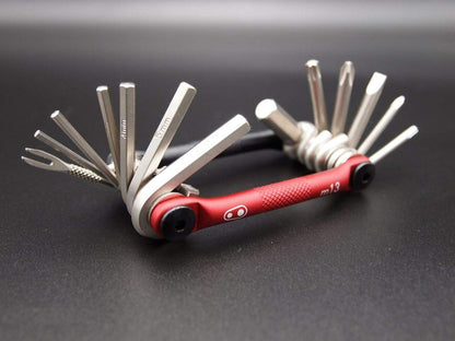 Crankbrothers Multi Tool M 13 - MTB Multi-Tool Gold - 13 herramientas de bicicleta (herramienta 13 en 1), ergonómicas y ligeras