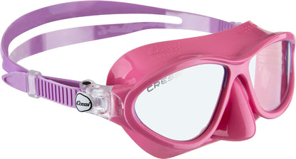 Cressi Máscara de Silicona cómoda para niños con Correa Ajustable, para esnórquel y Piscina - para niños de 5 a 10 años - Luna: Made in Italy