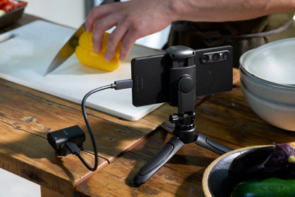 Sony ECM-S1 Micrófono de transmisión portátil inalámbrico para cámara, PC y Smartphones