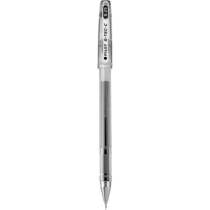 Pilot G-Tec-C Bolígrafos de Gel Punta Ultrafina Tinta Negra Caja de 12 - Dozen Box (0.25mm - Hyper Fine) - De tinta negra