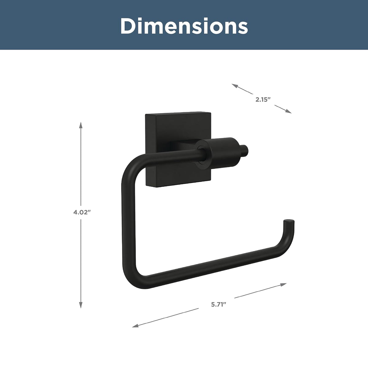 Franklin Brass Maxted MAX50-FB - Soporte para Papel higiénico, Color Negro Mate, Accesorios de baño