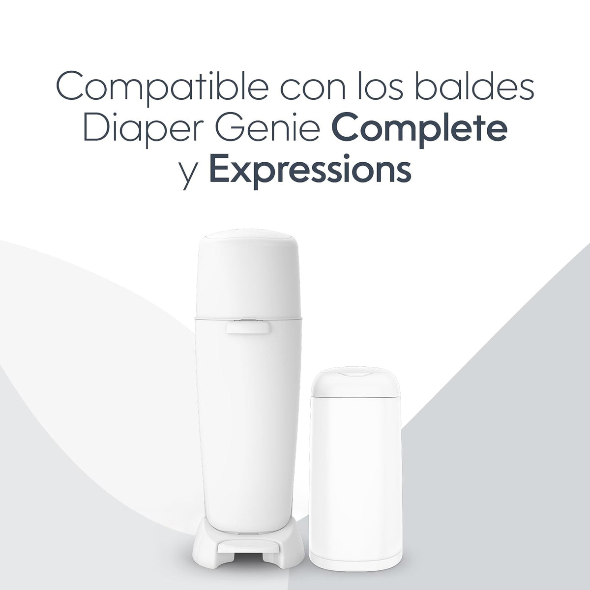 Recambio redondo Diaper Genie Essentials | Paquete de 8 | Capacidad de hasta 2560 pañales tamaño recién nacido