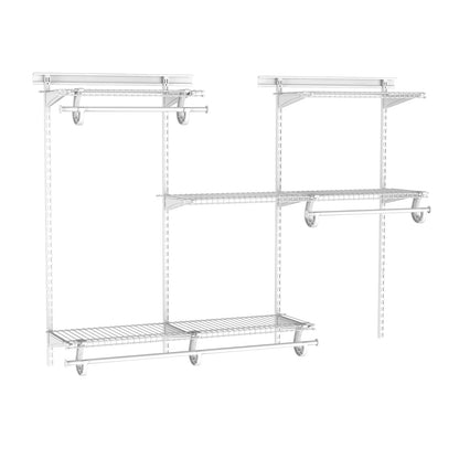 ClosetMaid ShelfTrack - Organizador de clóset Ajustable, Blanco, 4' to 6', 1, 1 - Blanco - 4 ft to 6 ft - Organizador