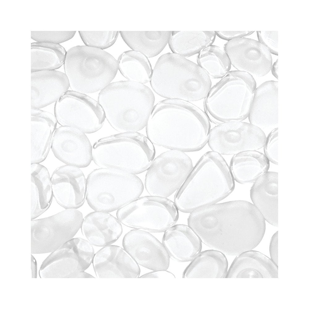 InterDesign Pebblz Bath Mat, Clear