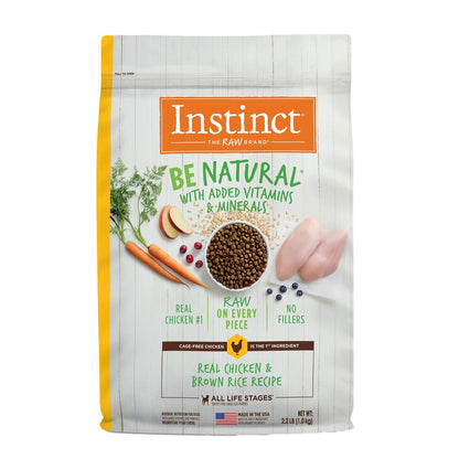 Alimento Instinct Be Natural para perro, receta natural con carne y arroz integral - Pollo - 1 KG