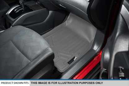 SMARTLINER Juego de alfombrillas grises de 2 filas compatible con Chevy Traverse/08-17 Buick Enclave/Saturn Outlook 2007-2010/GMC Acadia/2007-2016 GMC Acadia/2017 GMC Acadia Lmtd (estilo de cuerpo antiguo) (asiento de banco de segunda fila)