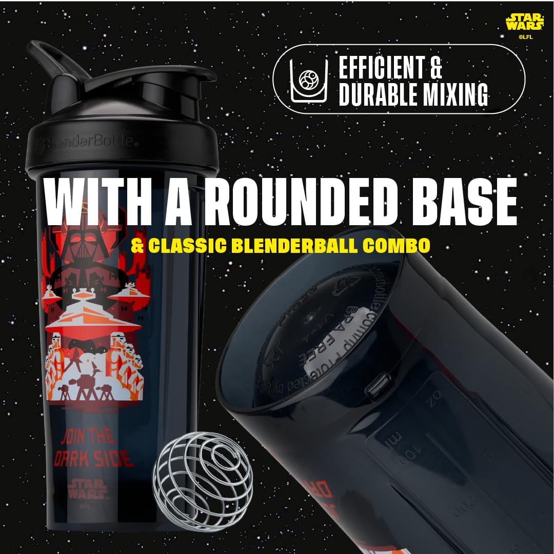 BlenderBottle Star Wars ProSeries Tritan Shaker Botella de 28 onzas, color negro