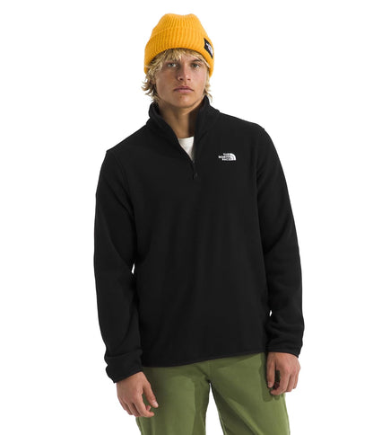 The North Face Glacier Chamarra de Forro Polar con Cierre 1/4 para Hombre - G - Tnf Negro