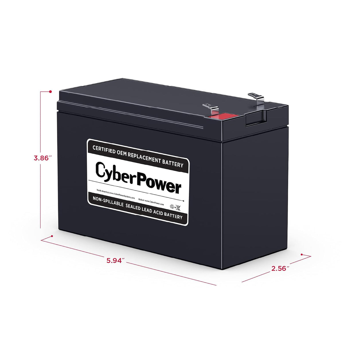 CyberPower RB1280 Batería de Reemplazo, 12V 8A