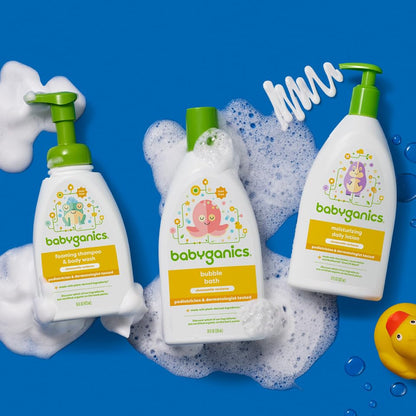 Shampoo y Gel de Baño 2 en 1 en Espuma 473 ml | Aroma Manzanilla y Verbena | Sin Lágrimas | Hipoalergénico | Sin Fragancias Artificiales | Apto para Bebés y Piel Sensible