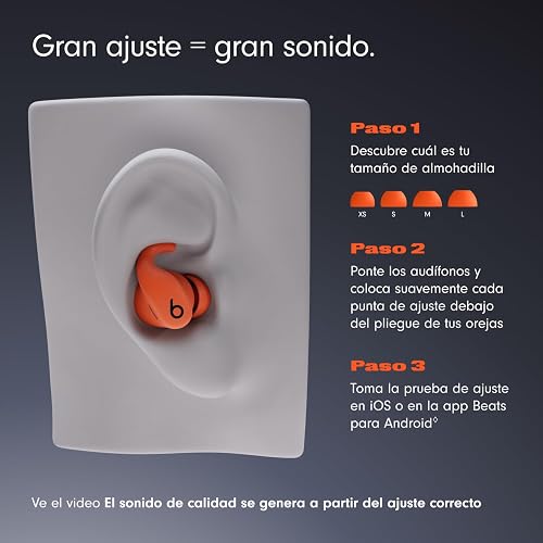 Beats - Powerbeats Fit - Audífonos inalámbricos para Entrenamiento con cancelación de Ruido, IPX4, hasta 30 Horas de batería con el Estuche de Carga, compatibles con Apple y Android - Rosa Intenso