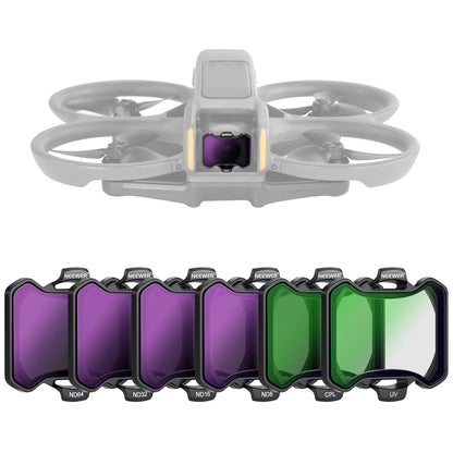 NEEWER Juego de 4 Filtros ND8/16/32/64 para Dron DJI Avata 2 - Avata2 - Paquete de 6 filtros ND&UV&CPL