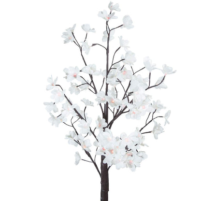 Running LW-0006 Figura Decorativa Iluminada Arbol, 150 Leds Flores, Blanco/Café