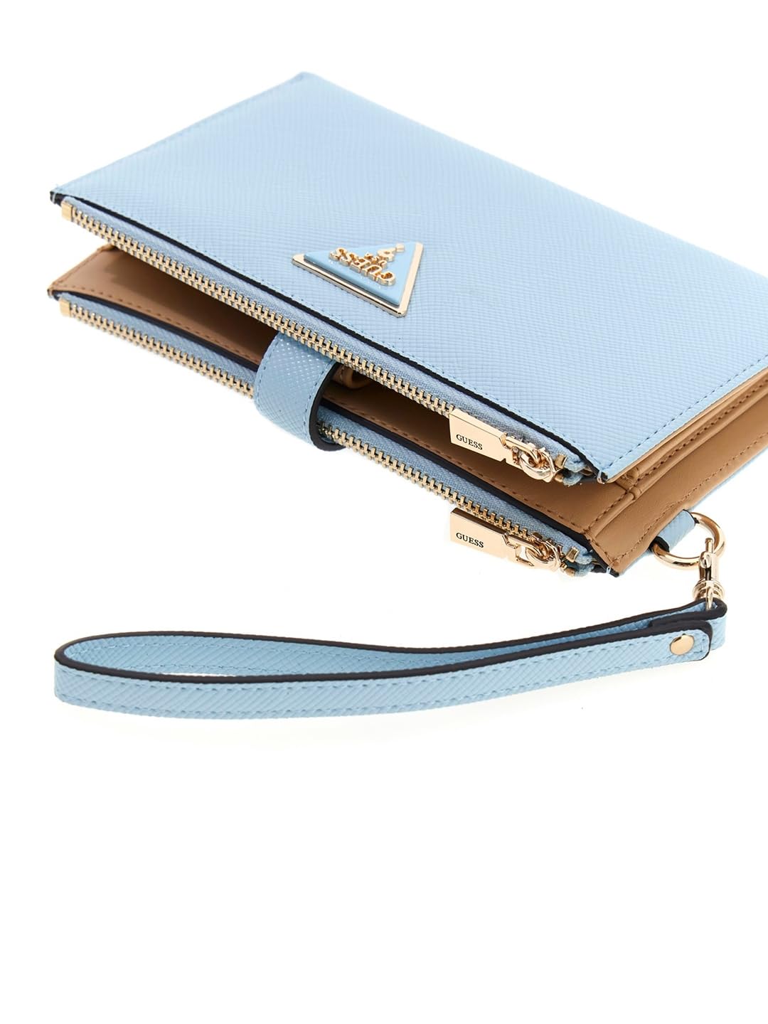 GUESS CARTERA LAUREL II SLG DBL ZIP ORGNZR MUJER AZUL CLARO ZG7459157-AQU