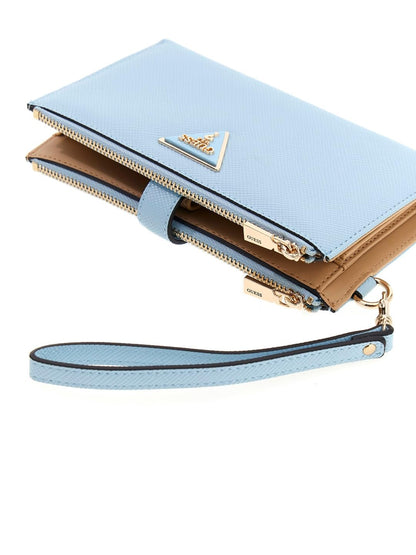 GUESS CARTERA LAUREL II SLG DBL ZIP ORGNZR MUJER AZUL CLARO ZG7459157-AQU