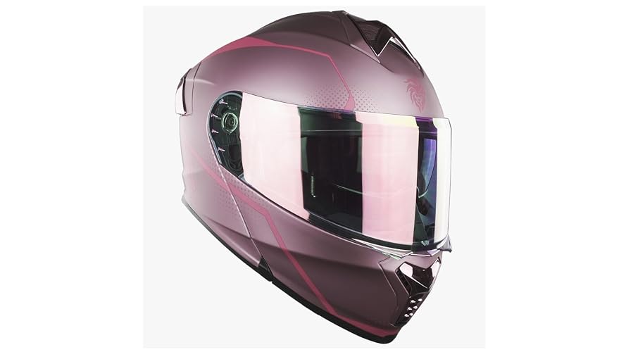 KOV Casco Waves Rosa Thunder ABATIBLE para Moto Certificado Dot