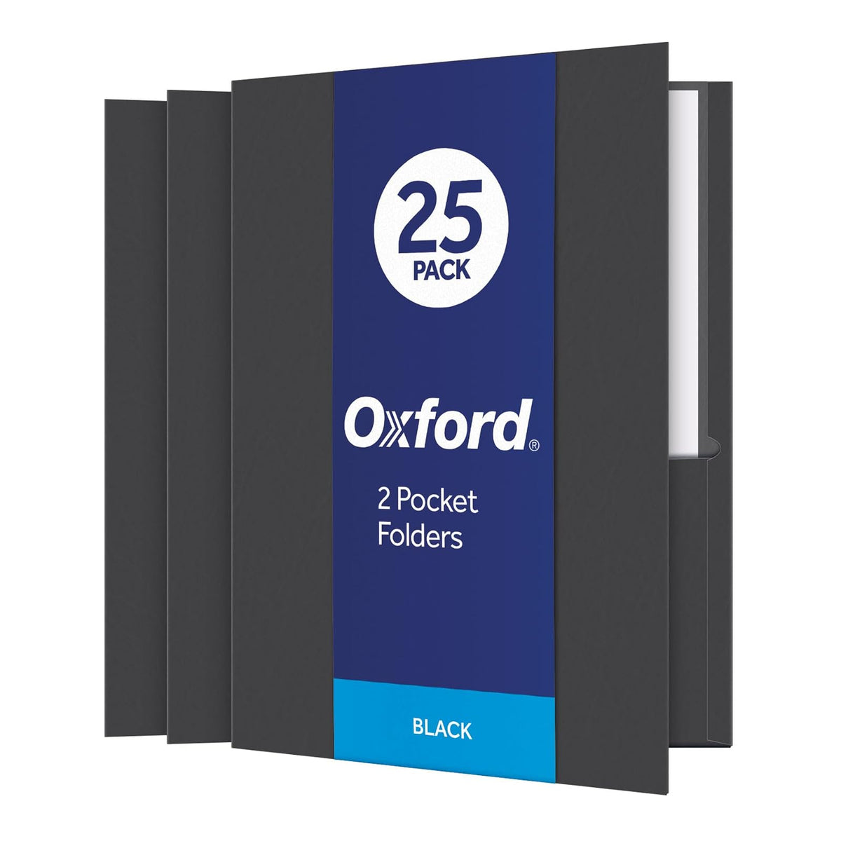 Fólder de bolsillo Oxford Twin, tamaño carta, 25 por caja, Rosado, 1 paquete - Negro - Carta - Moderno