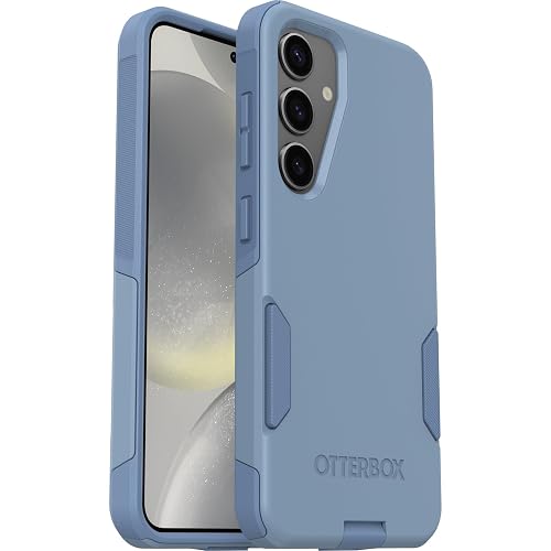 OtterBox - Funda para Samsung Galaxy S24 Commuter Series, Tela Vaquera crujiente (Azul), Delgada y Resistente, Apta para el Bolsillo, con protección de Puerto