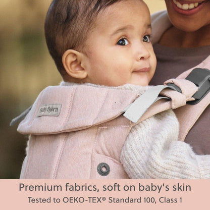 BabyBjörn Baby Carrier Harmony, Light Pink, Woven Mélange | 3-in-1 Ergonomic Baby Carrier; Newborn, Facing-in, Outward-Facing, and Back Carrying Positions Supported (7-40 lbs), Newborn to Toddler