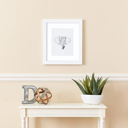 ArtToFrames 6x11 Inch Satin White Frame Picture Frame, 2WOMFRBW26074-6x11