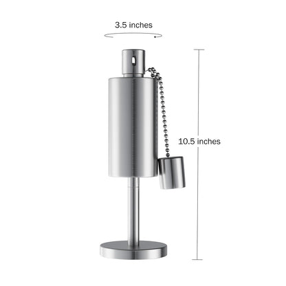 Pure Garden - Antorcha de Mesa de Acero Inoxidable Recargable de 26,7 cm de Alto, antorchas de citronela para Exteriores - Linternas de Mesa para Patio Exterior o Cubierta, lámpara de Aceite para