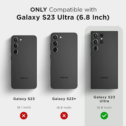 Case-Mate Samsung Galaxy S23 Ultra Case [3in1] with FlexiShield Screen Protector & Camera Lens Protector [6.8"] [12FT Drop Protection] [Wireless Charging] Tough Black Phone Case -Rugged, Anti-Scratch