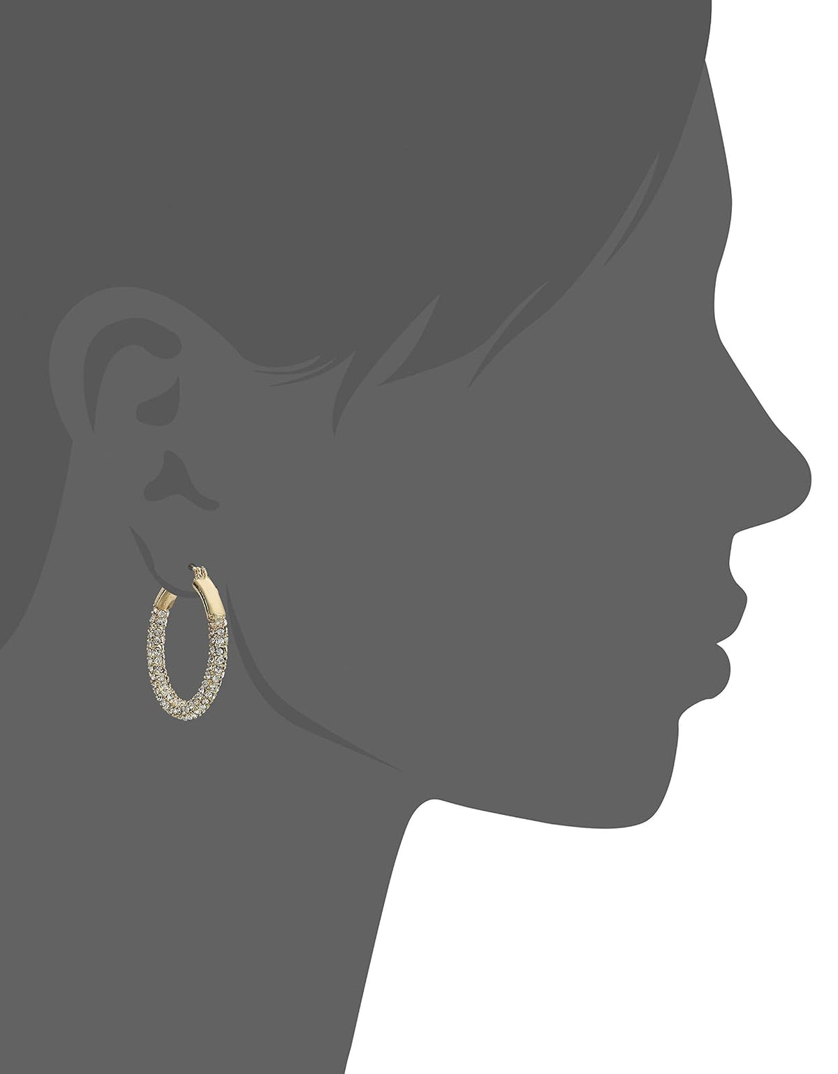 Anne Klein - arete perforados para mujer, aro tubular, dorado