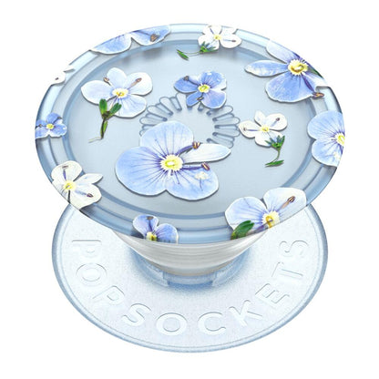 PopSockets PopGrip Plant Empuñadura para Celular Translúcida - Campos azules