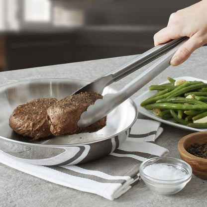 KitchenAid - Juego de 2 pinzas de cocina universales de acero inoxidable