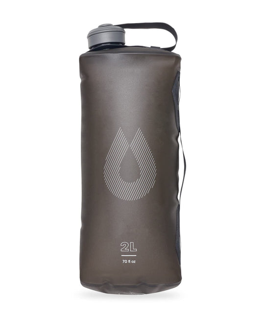 Hydrapak Seeker - Almacenamiento de Agua Plegable (2 l/70 onzas) - Bolsa de depósito de hidratación sin BPA y PVC, Color Gris mamut