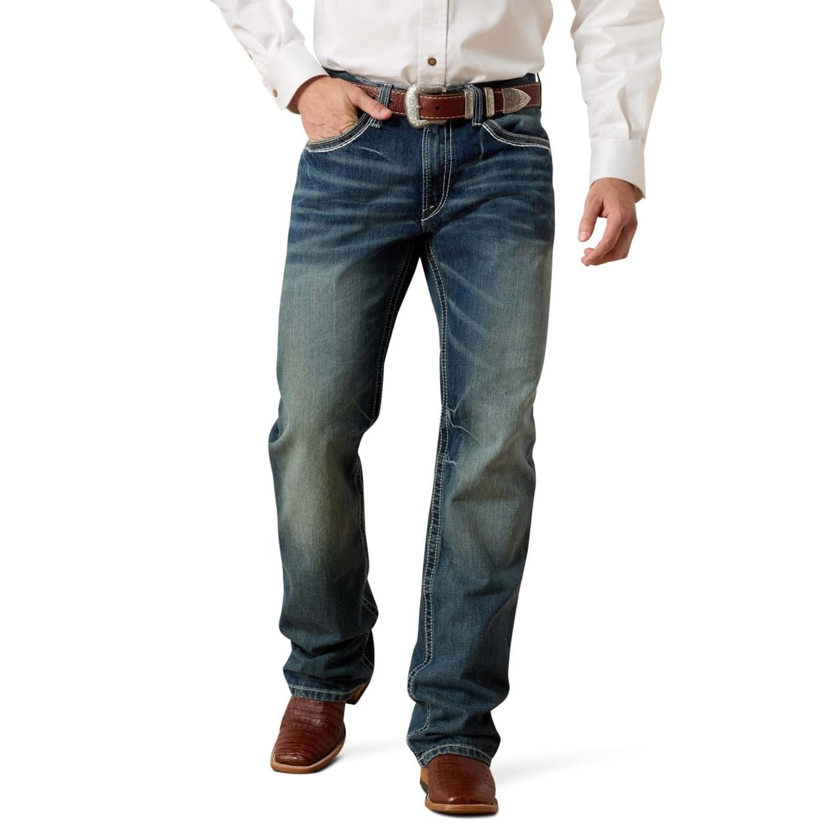Ariat M4 Jeans de Talle Bajo Corte de Bota para Hombre - Durango - 38W x 32L