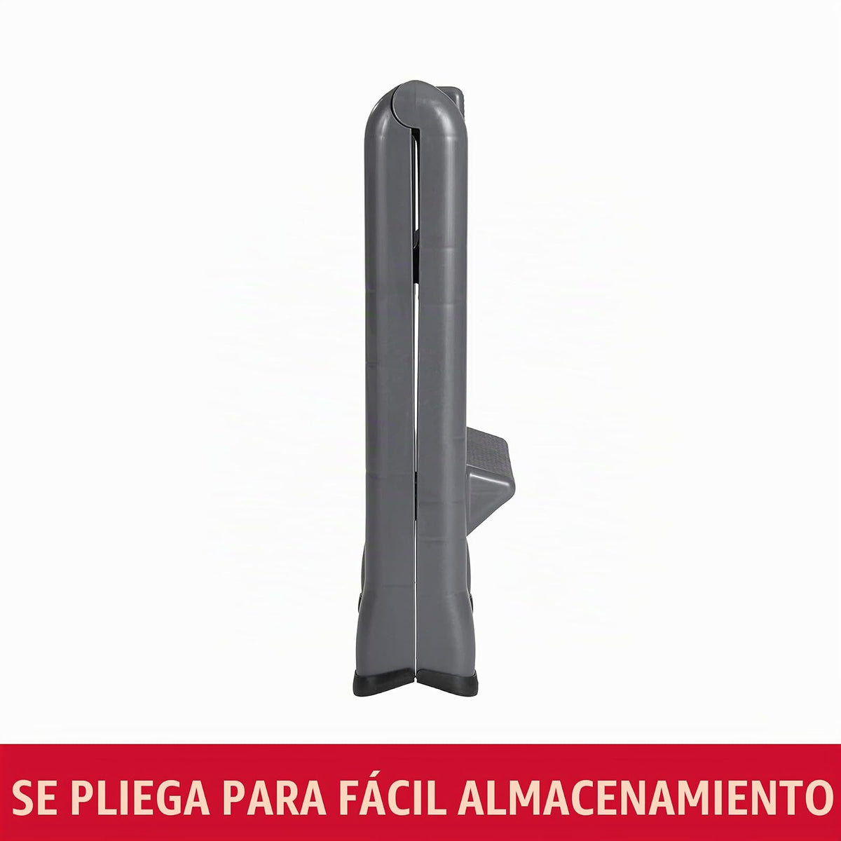 Rubbermaid Commercial Products E-Z Step – Banco Escalera Plegable de 2 Peldaños, Taburete Portátil de Alta Resistencia, 136 kg, Negro FG420903