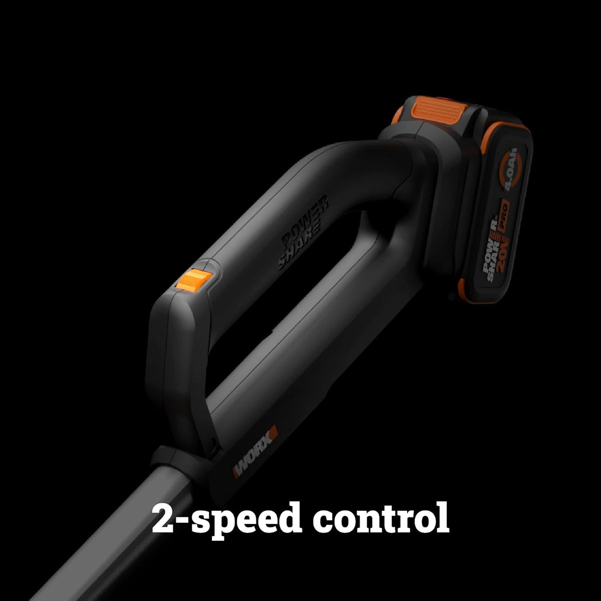 WORX Nitro - Soplador de hojas inalámbrico, soplador eléctrico con 410 CFM y 130 MPH, sopladores para cuidado del césped con batería de 4 libras, 4 Ah y cargador incluidos, WG543